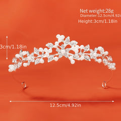 Faux Pearl Rhinestone Flower Crown Hairband Headband Party Favor Decorations