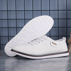 Men's Canvas Sneakers Lace Up Comfortable Shoes