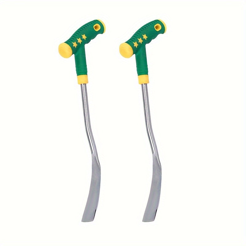 Small T-Shaped Spade Stainless Steel Weeding Trowel Lightweight Hand Tool