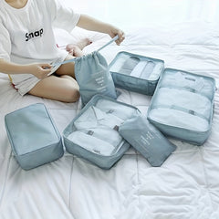 6pcs Travel Clothes Storage Bag Drawstring Organizer Set