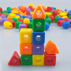 40pcs Colorful Bead String Game Building Blocks for Boys and Girls Party F18