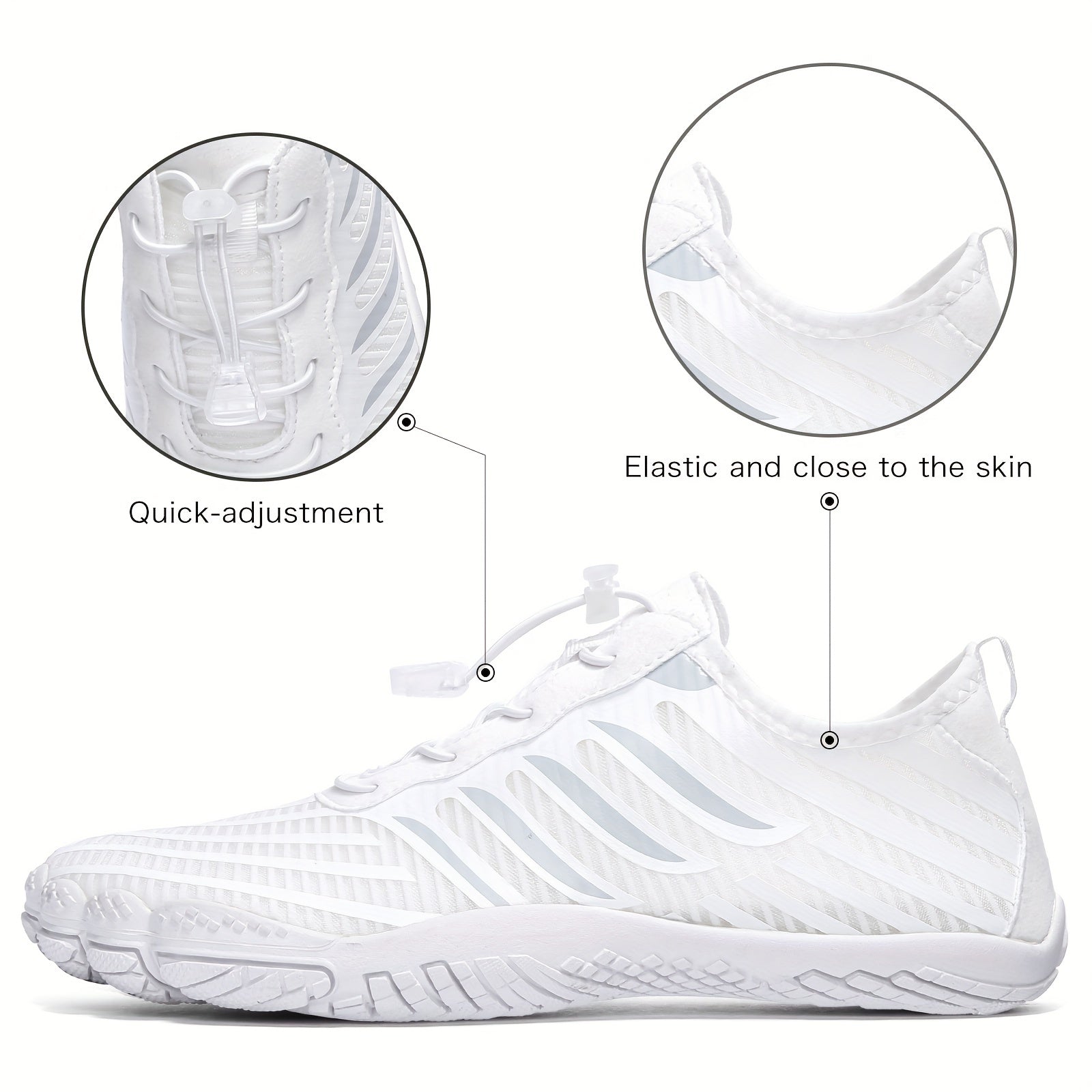 PLUS SIZE Men's Bare Water Shoes Adjustable Buckle Breathable Quick Dry