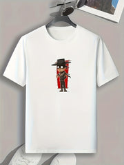 Mysterious Person Print Men's Graphic Tshirt Casual Tee For Summer