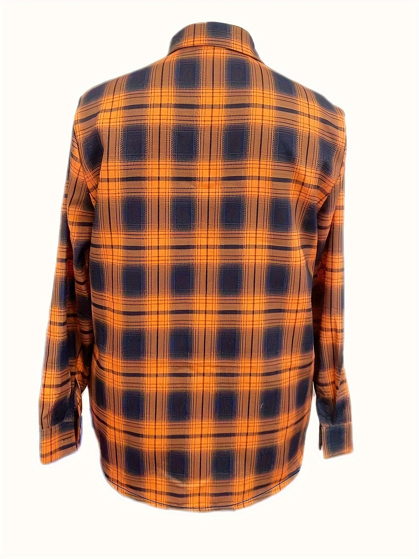 Plaid Print Button Up Long Sleeve Shirt Top