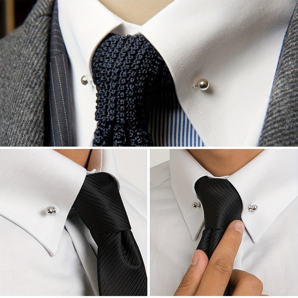 2pcs Suit Collar Pins Tie Clips Men's Suit Accessories