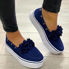 Women's Floral Loafers Slip On Shoes