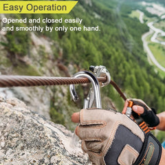 5pcs Stainless Steel Spring Snap Hook Small Metal Locking Buckle Clip