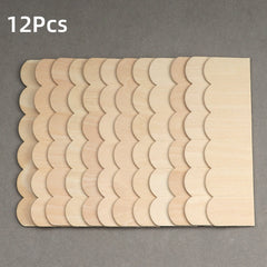 12 Pack Dollhouse Small House Roof Wooden Tiles