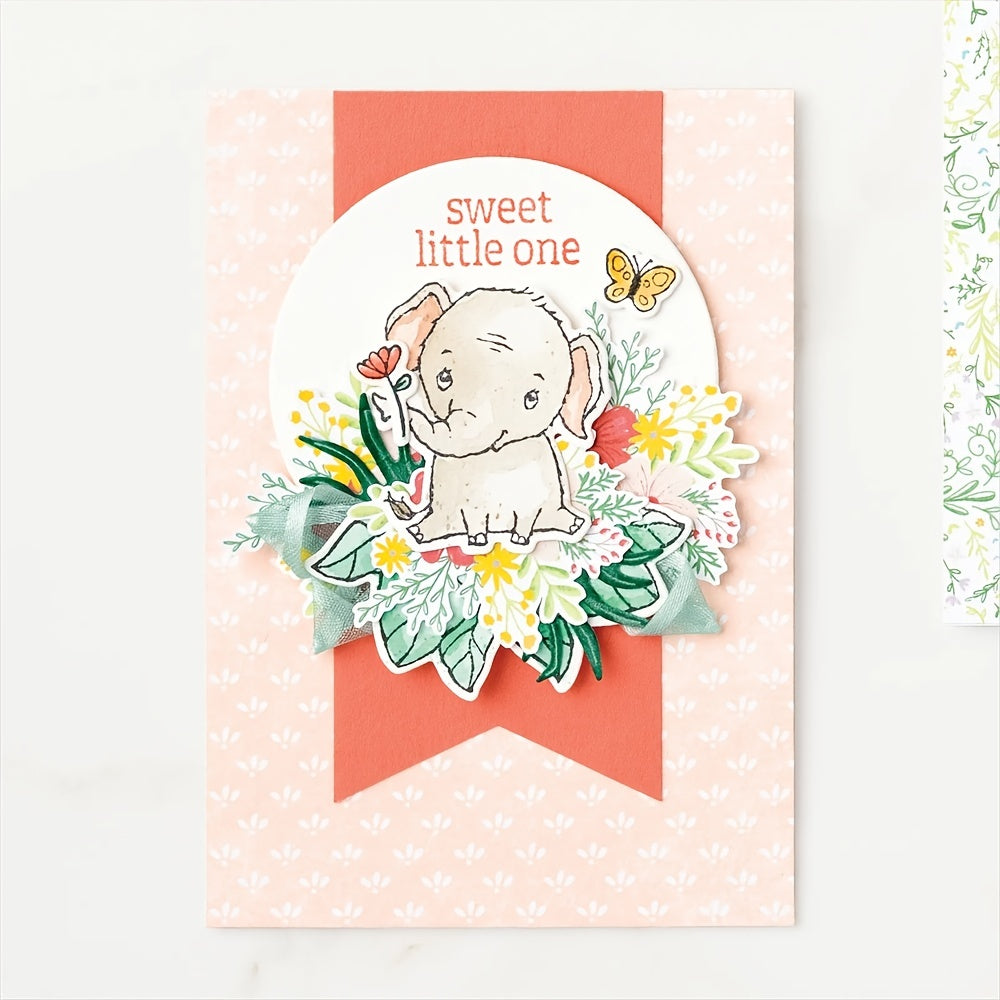 Elephant Metal Cutting Dies And Stamps For Scrapbooking
