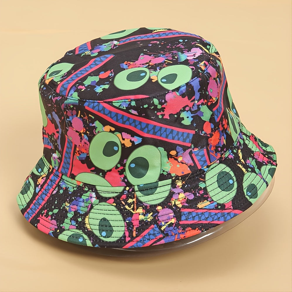 Egg Printed Bucket Hat Unisex Lightweight Outdoor Headwear