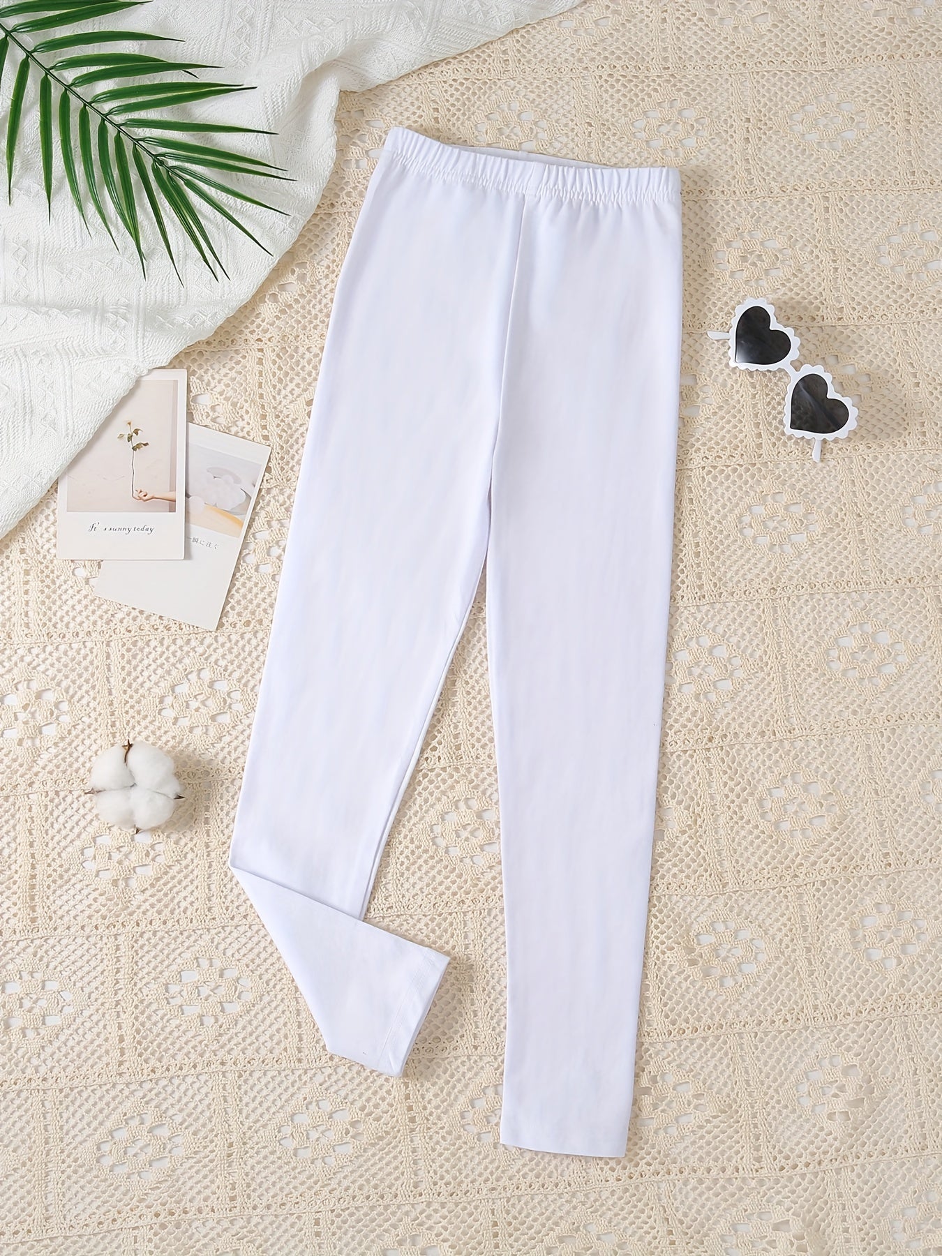 Girls Thin Leggings Elastic High Waist Tights Yoga Pants