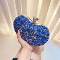 Square Rhinestone Purse Chain Shoulder Bag for Wedding