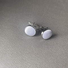 Men's Small Round Business Cufflinks