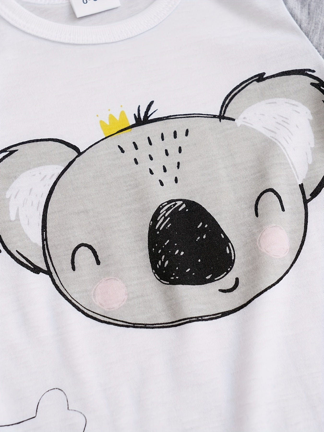 Baby's Cartoon Kola Crew Neck Short Sleeve Romper