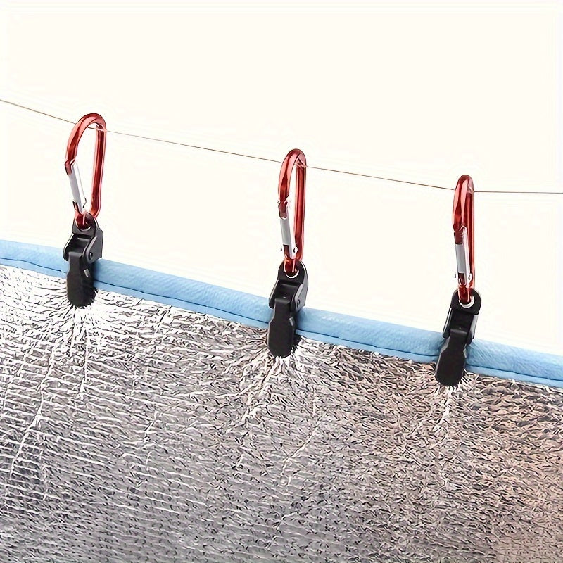 12pcs Camping Tent Securing Clip Windproof Canopy Fixing Clip