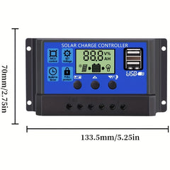 30A Solar Charge Controller 12V 24V Intelligent Regulator LCD Display