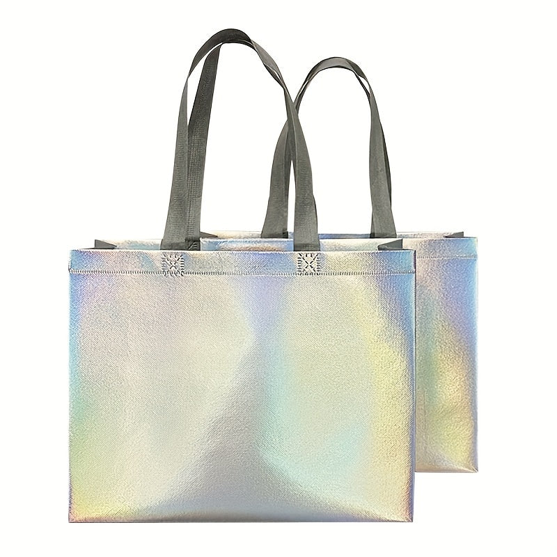 5pcs Laser Shopping Bags Gift Bags for Holiday Party Favor Bags