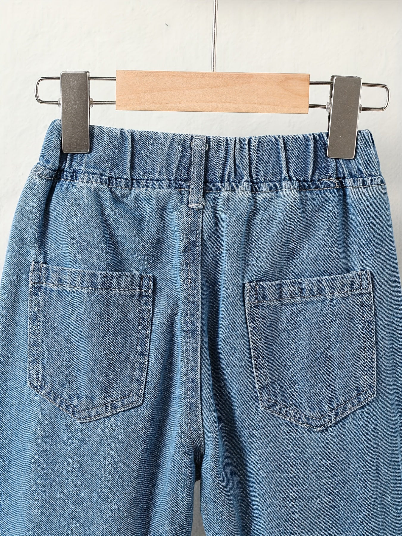 Girls' Classic Denim Trousers Baggy Fit All match For Outerwear