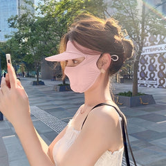 UV Protection Mask With Brim Ear Hook Full Cover Sunproof Mask