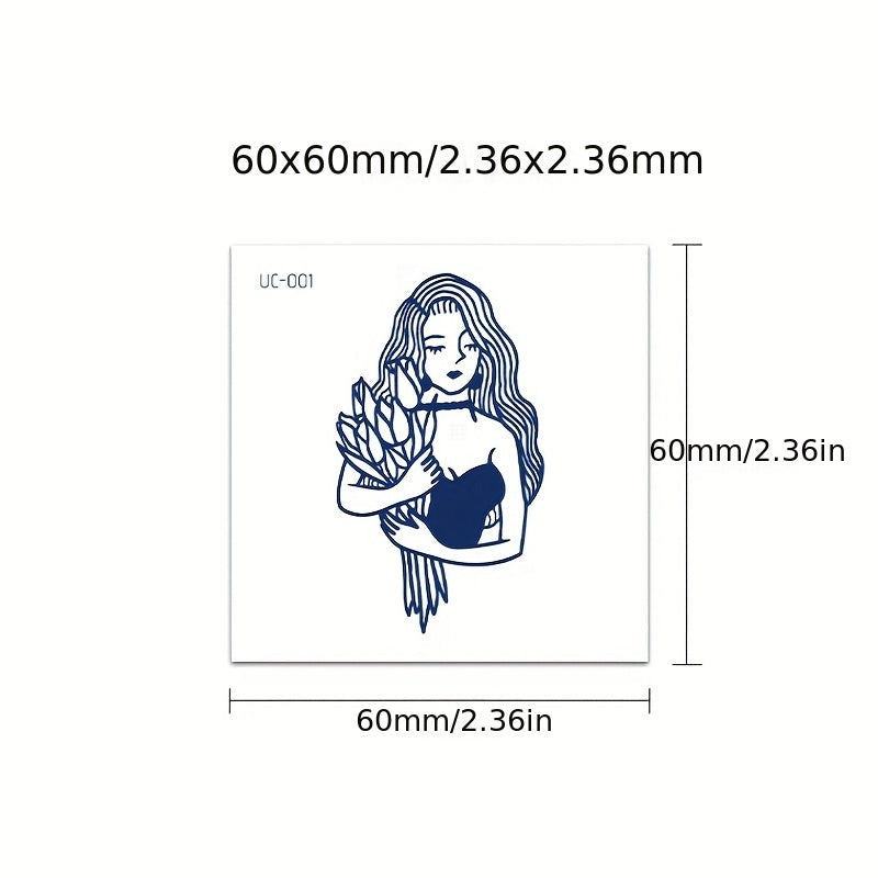 Juice Semi Permanent Temporary Tattoo Sticker Men Women Handsome Refreshing