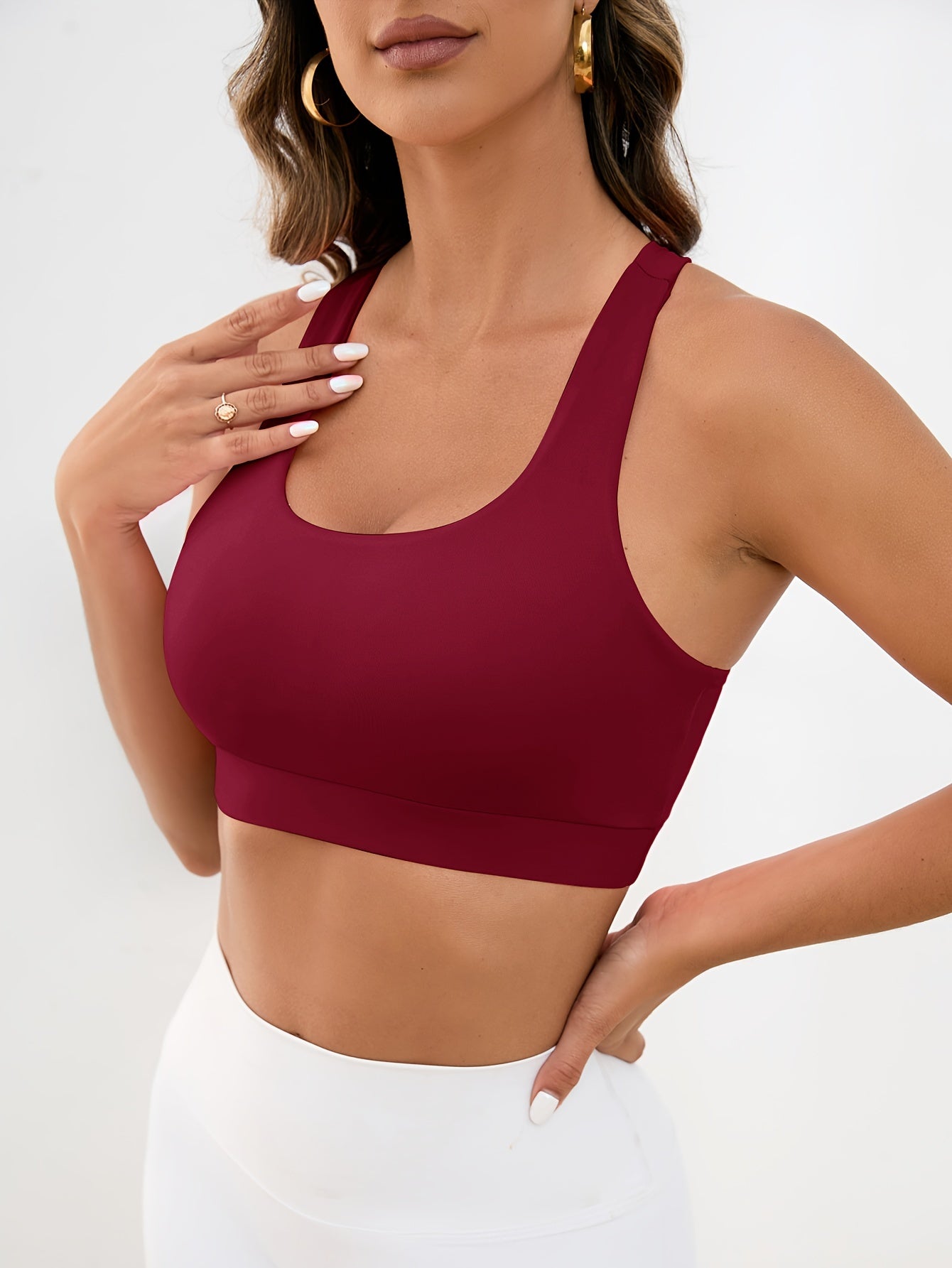 Criss Cross Back Sports Bra Yoga Tank Top