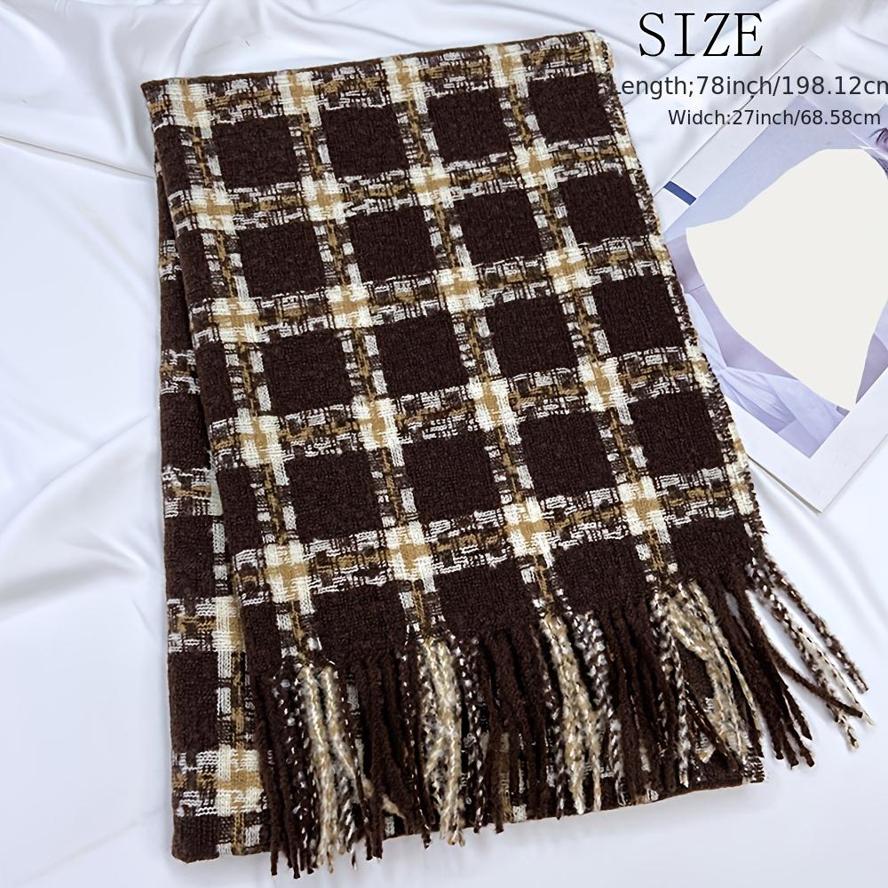 Colorful Plaid Warm Winter Scarf for Women