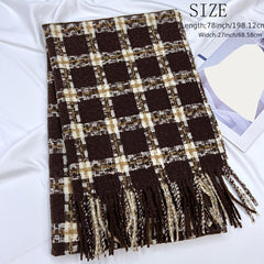 Colorful Plaid Warm Winter Scarf for Women