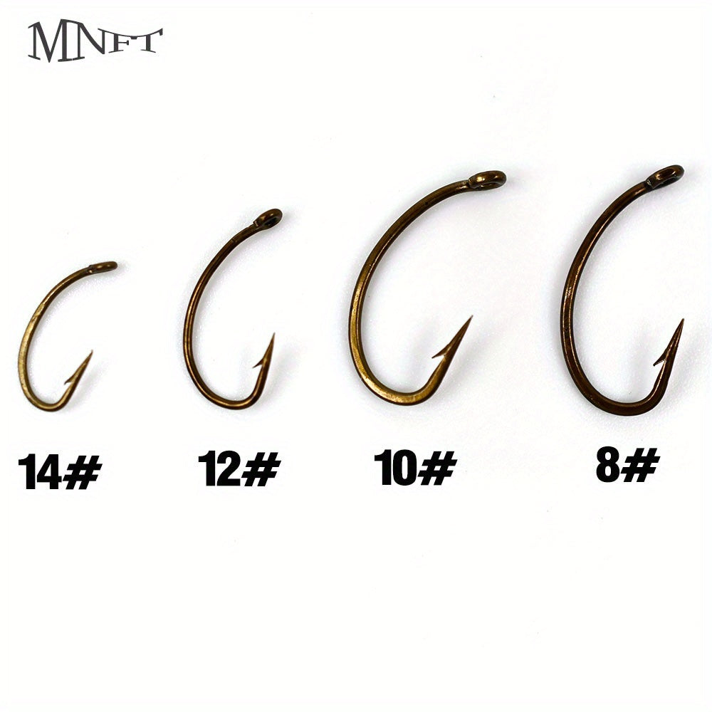 100pcs Barbless Trout Fishing Hooks for Flies Jig Nymph Stonefly Caddis Wet/Dry