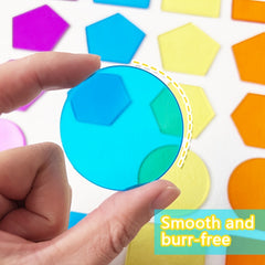 36pc Translucent Geometric Toys for Math & Color Learning