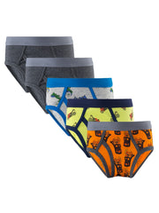 5pcs Boy Cartoon Print Briefs