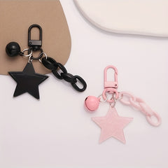 2pcs Star Shaped Keychain Bag Car Key Pendant Ornament Gift