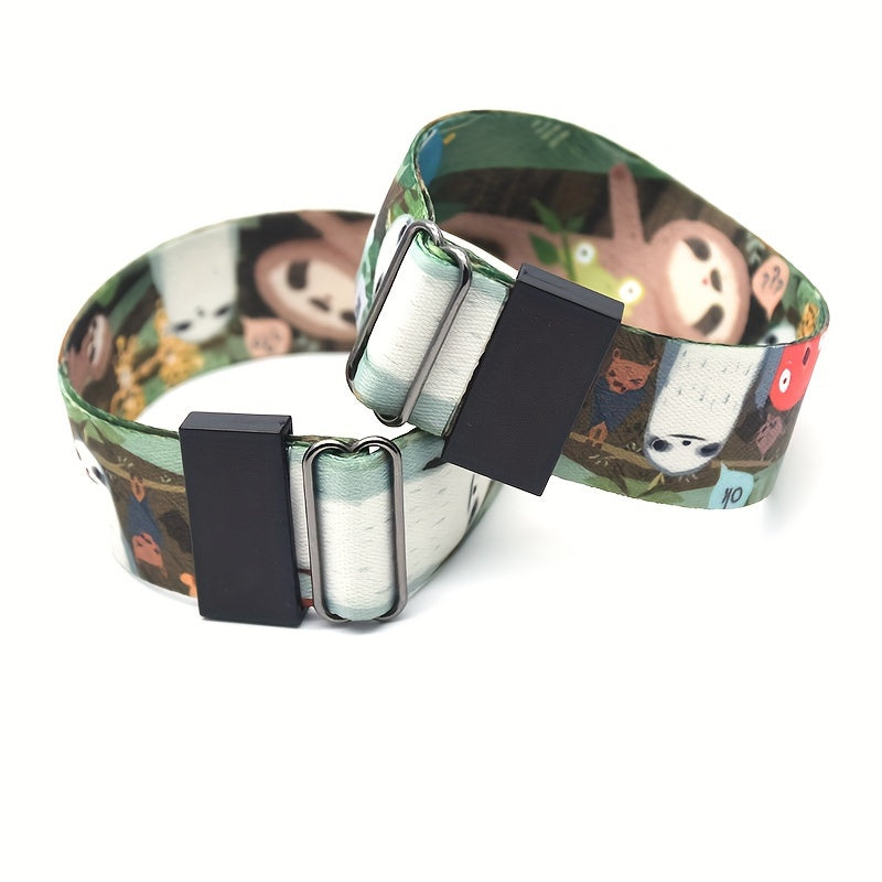 1pc Anime Print Bracelet Waterproof Durable Reusable Wristband Christmas Gift