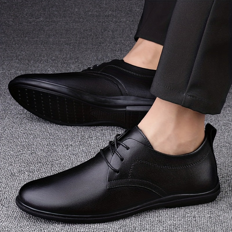 Men's Leather Derby Shoes Non Slip Business Dress Shoes