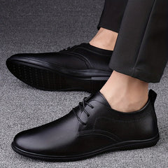 Men's Leather Derby Shoes Non Slip Business Dress Shoes