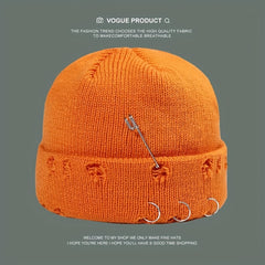 Winter Warm Knitted Woolen Hat Men Women Melon Skin Hat