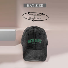 YORK Washed Baseball Cap Distressed Sun Hat