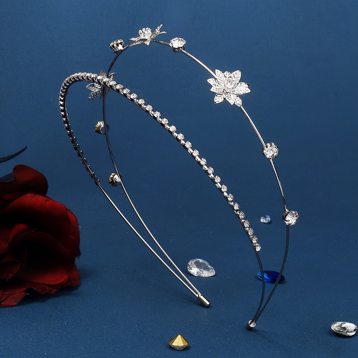 Crystal Bridal Tiaras Crown For Women Zircon Bridal Crown Silvery