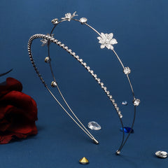 Crystal Bridal Tiaras Crown For Women Zircon Bridal Crown Silvery