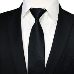 Men's Zip NeckTie Red Striped Business Professional Tie