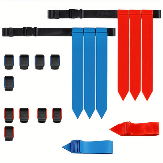 MEKNIC Flag Football Belts 10 Player Set with 30 Flags