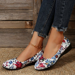 Women's Flower Pattern Slip-On Outdoor Shoes Lightweight & Comfortable