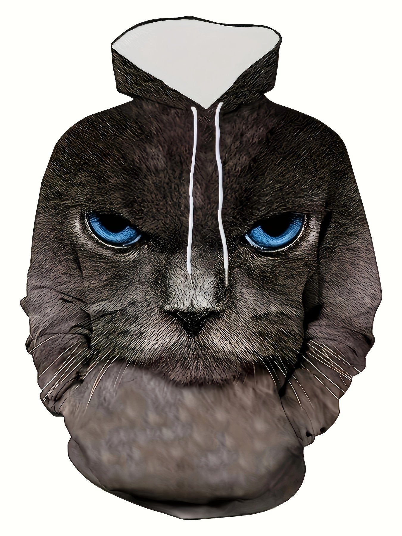 3D Print Cat Hoodie Mens Graphic Pullover with Pocket
