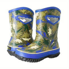 Space Planet Print Rain Boots Non Slip Waterproof Short Boots