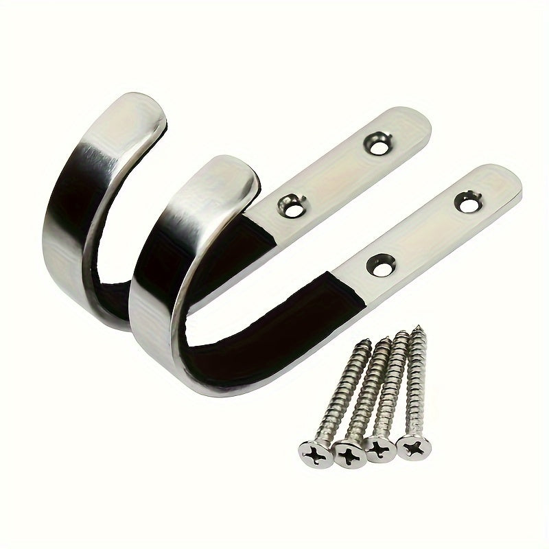 2pcs Wall Mounted Rack Storage J hook Hanging Equipment