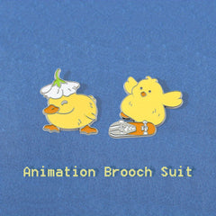 Cute Duckling Enamel Brooch for Backpacks & Clothing
