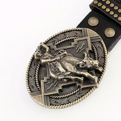 Men's Casual Retro Embossed Buckle Belt