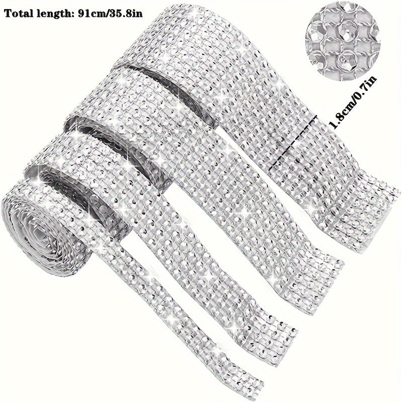Self Adhesive Crystal Diamond Ribbon Sticker 2mm Rhinestones