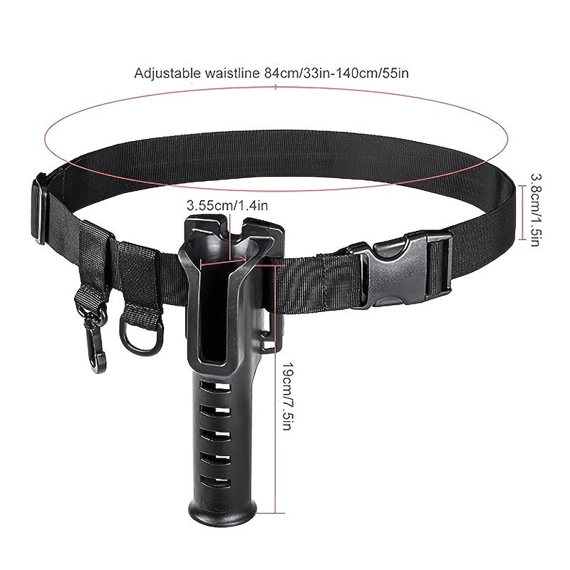 Adjustable Fishing Waist Belt With Rod Holder for Fishmen Outdoors
