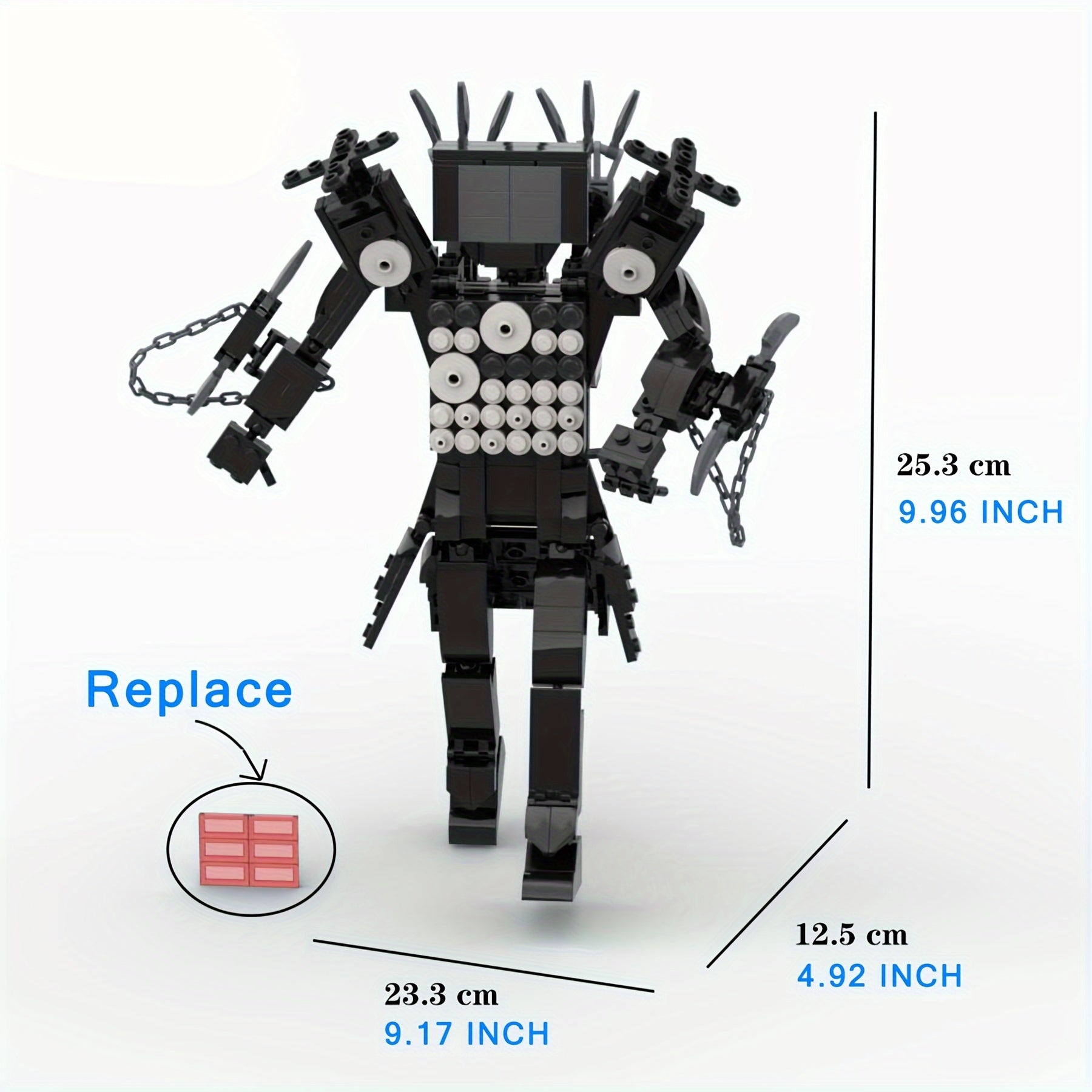 Toilet TV Man Building Blocks Fun Gift