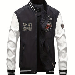 Men's Casual PU Leather Jacket with Pockets